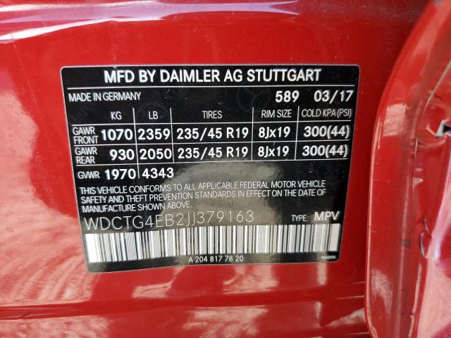 2018 MERCEDES-BENZ GLA 250 - WDCTG4EB2JJ379163