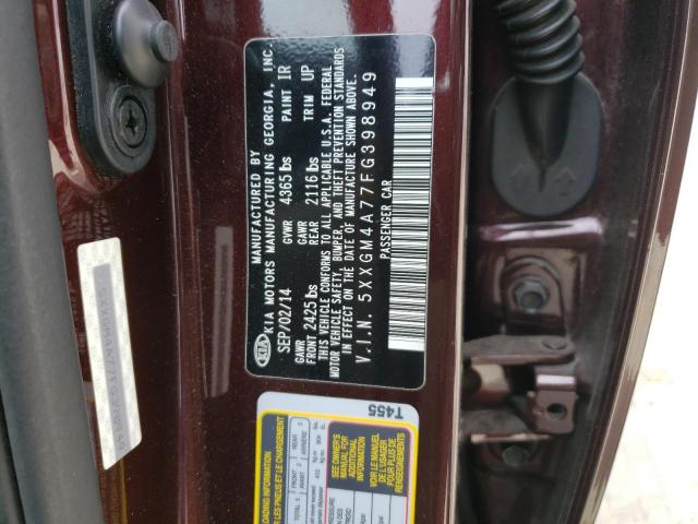5XXGM4A77FG398949 KIA Optima Lx