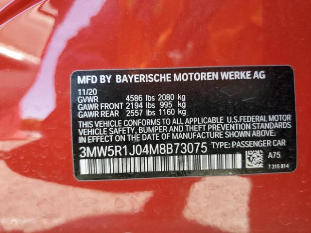 3MW5R1J04M8B73075 BMW 330I