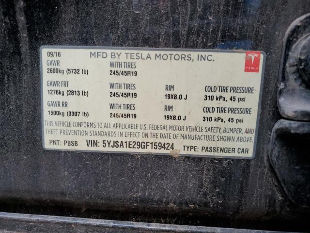 5YJSA1E29GF159424 Tesla MODEL S