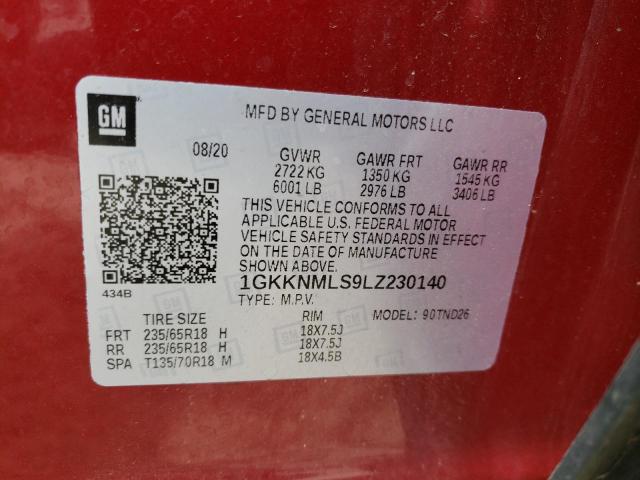 1GKKNMLS9LZ230140 GMC Acadia SLT 12