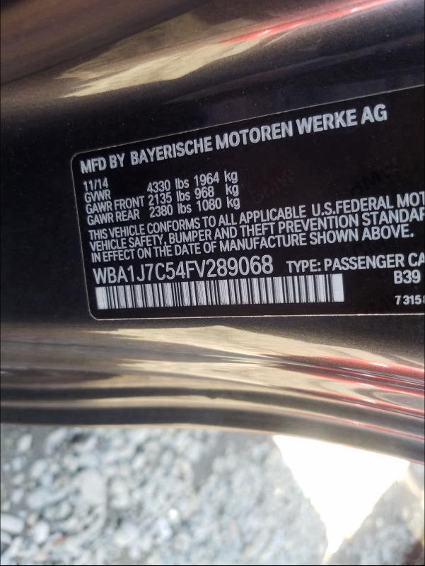 2015 BMW M235I WBA1J7C54FV289068
