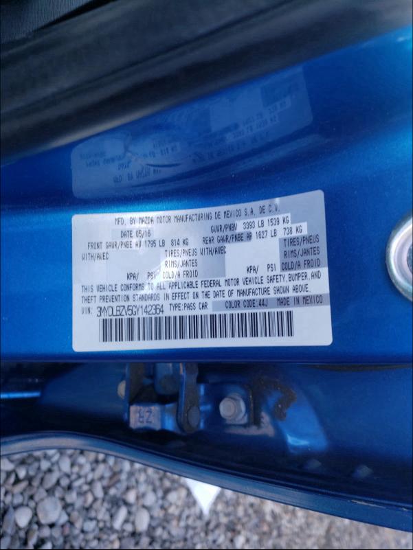 2016 TOYOTA SCION IA 3MYDLBZV5GY142364