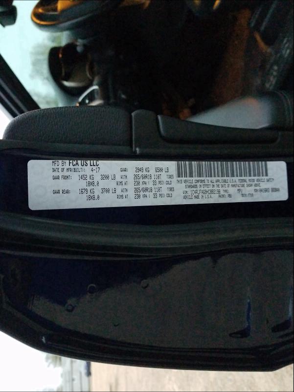 2017 JEEP GRAND CHER 1C4RJFAG9HC882198