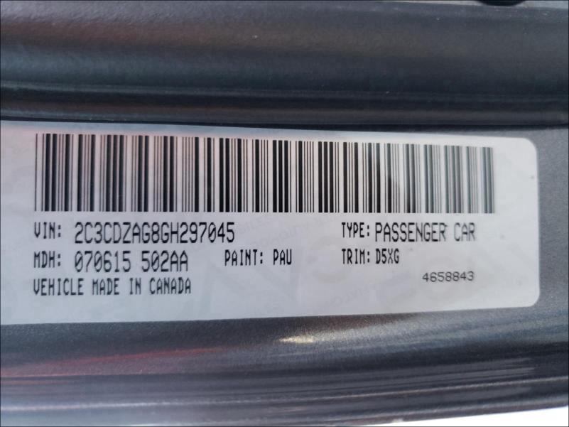 2016 DODGE CHALLENGER 2C3CDZAG8GH297045