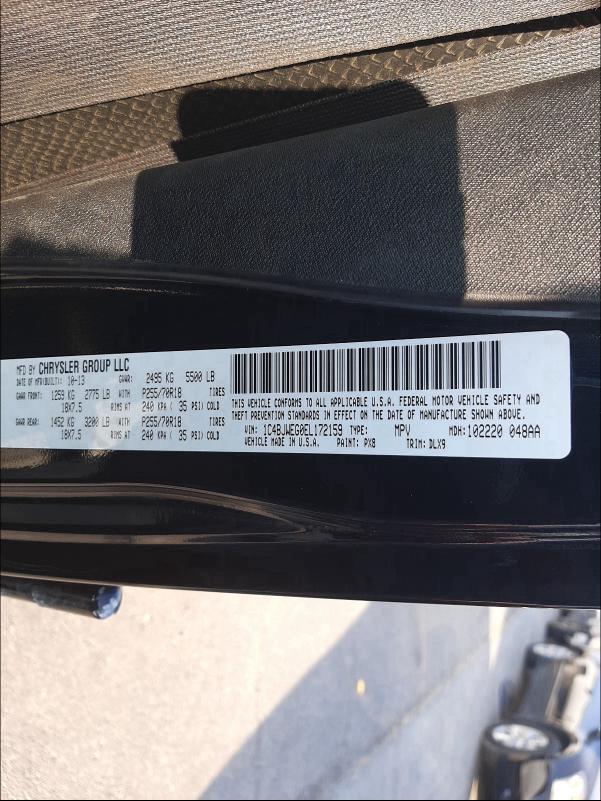 1C4BJWEG0EL172159 2014 Jeep Wrangler U 3.6L