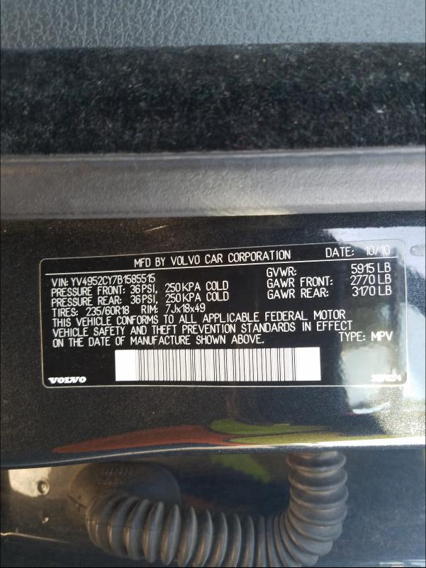 2011 VOLVO XC90 3.2 YV4952CY7B1585515