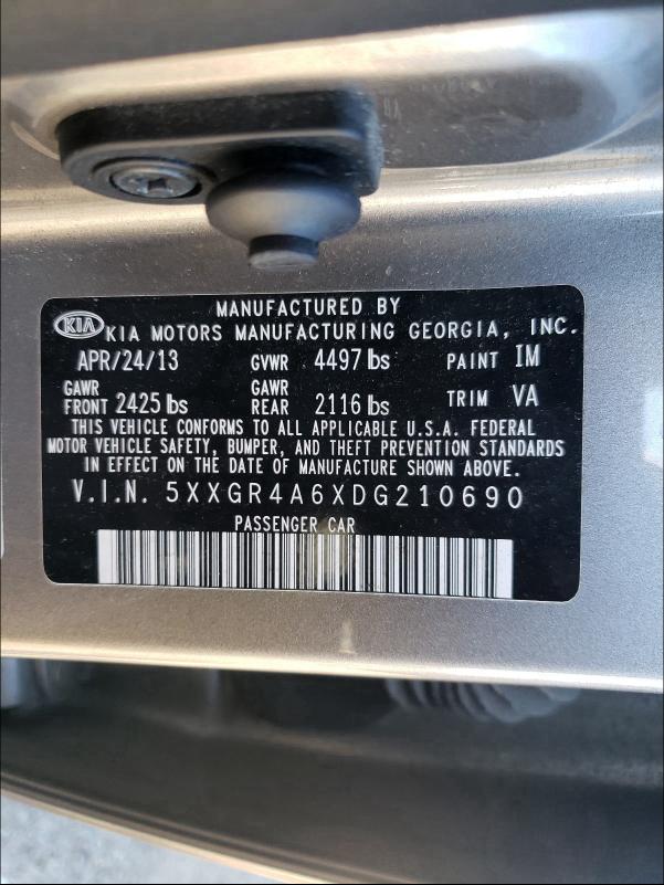 2013 KIA OPTIMA SX 5XXGR4A6XDG210690