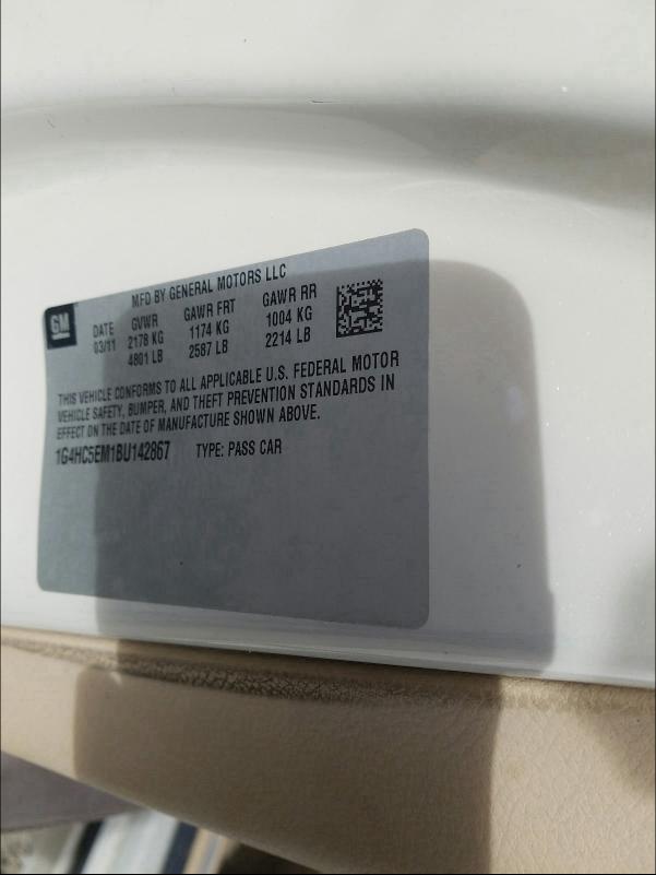 2011 BUICK LUCERNE CX 1G4HC5EM1BU142867