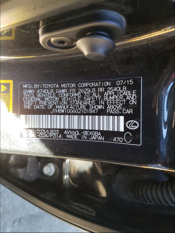 2016 LEXUS ES 300H JTHBW1GG6G2101847