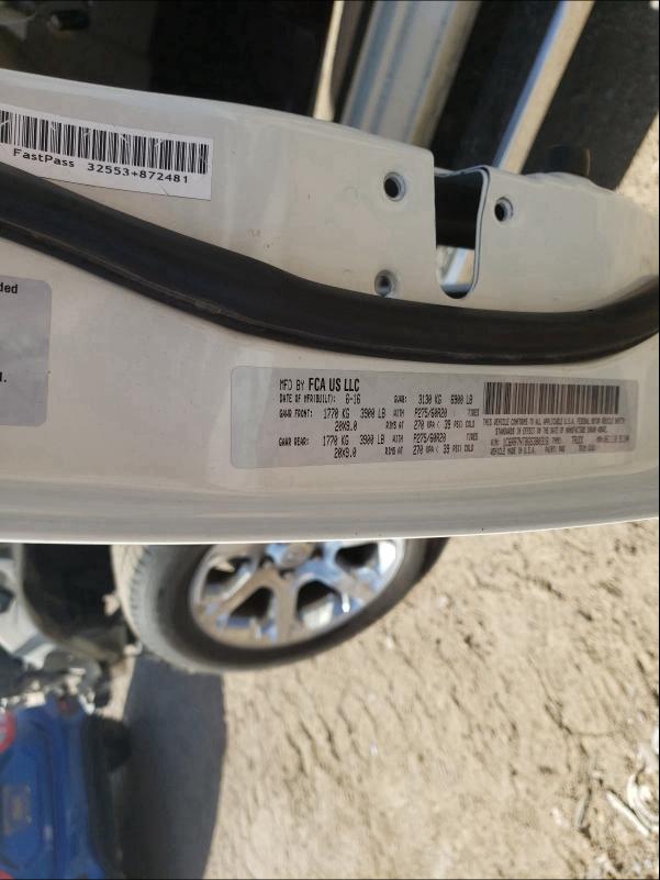 2016 RAM 1500 LARAM 1C6RR7NT8GS380316