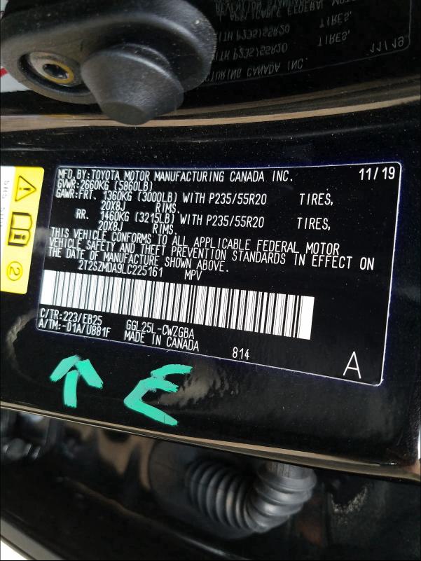 2020 LEXUS RX 350 F-S 2T2SZMDA9LC225161