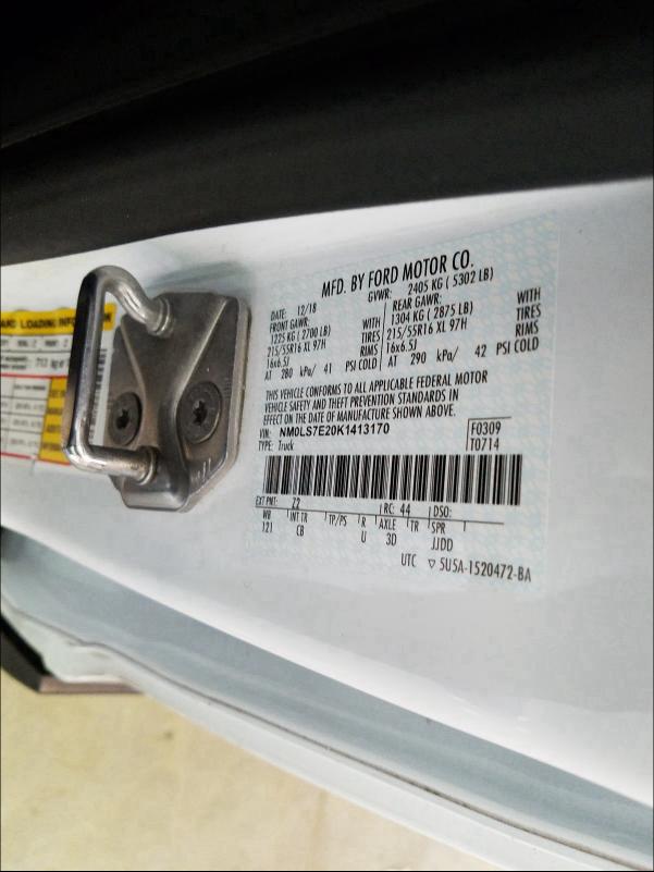 2019 FORD TRANSIT NM0LS7E20K1413170