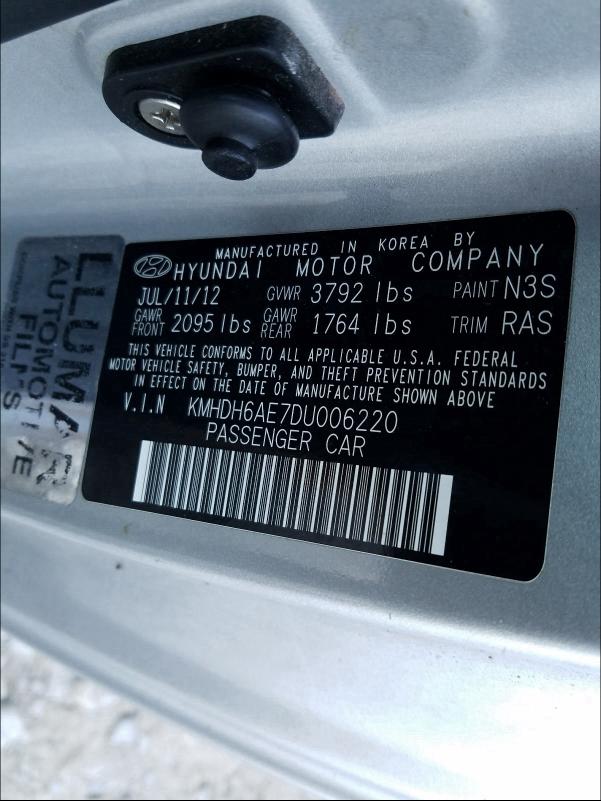 2013 HYUNDAI ELANTRA CO KMHDH6AE7DU006220