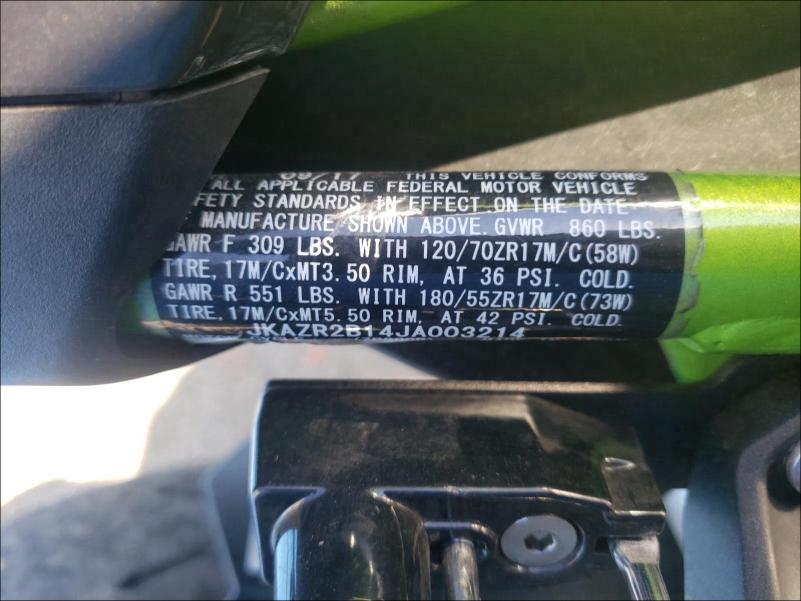 2018 KAWASAKI ZR900 JKAZR2B14JA003214