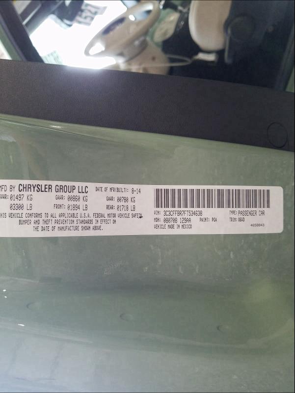 2015 FIAT 500 SPORT 3C3CFFBR7FT534638