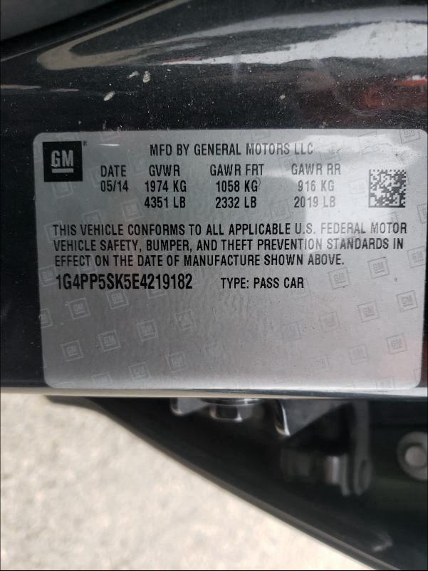 2014 BUICK VERANO 1G4PP5SK5E4219182