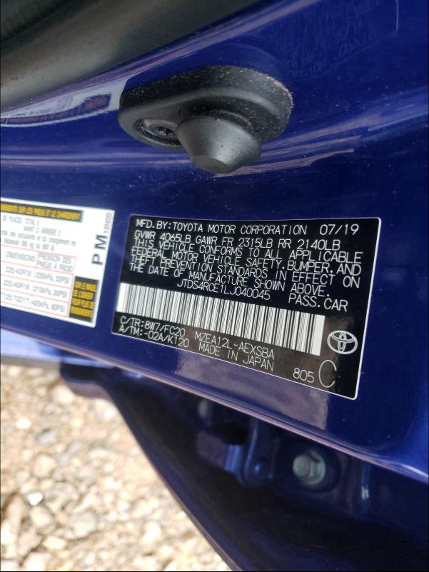 2020 TOYOTA COROLLA SE JTDS4RCE1LJ040045