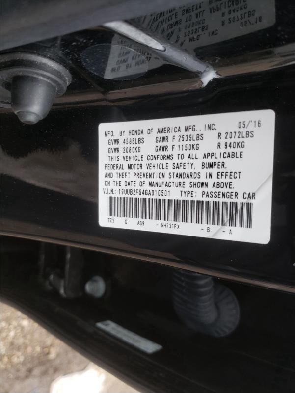 2016 ACURA TLX TECH 19UUB2F54GA010501
