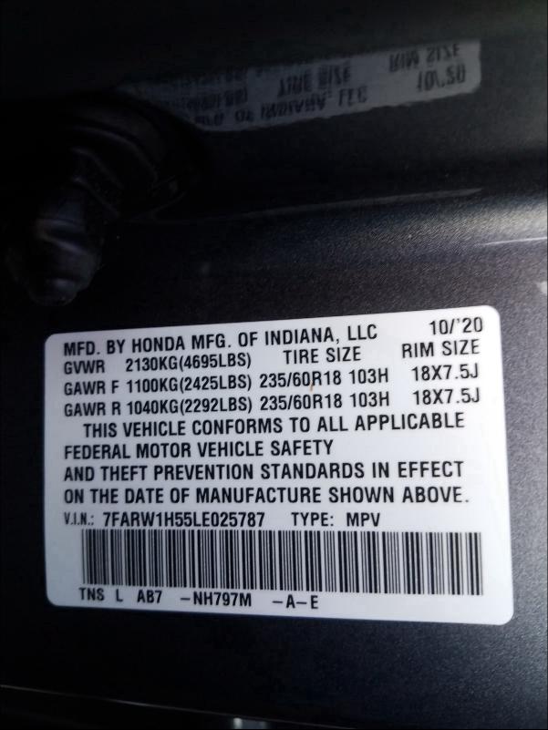 2020 HONDA CR-V EX - 7FARW1H55LE025787