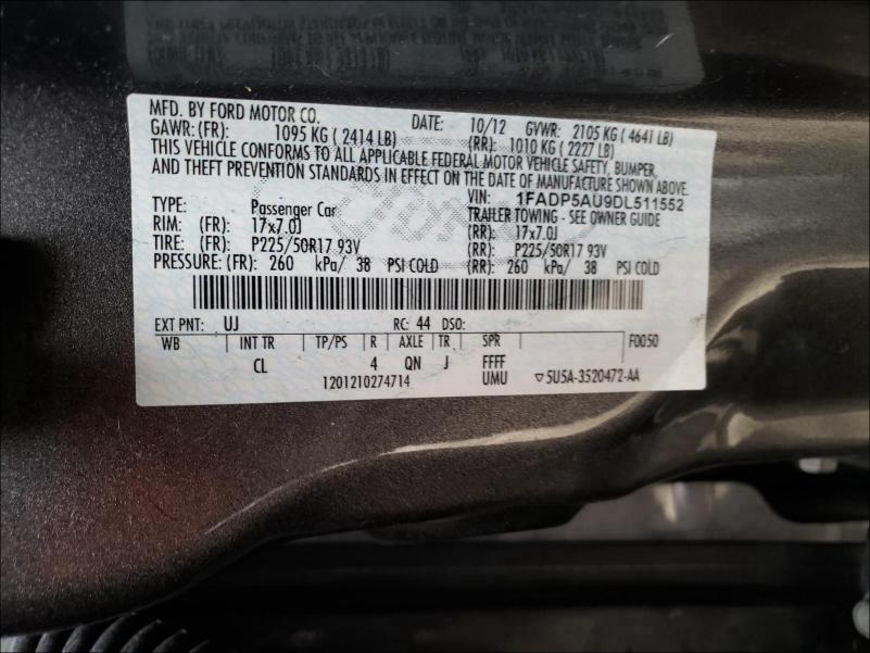 2013 FORD C-MAX SE 1FADP5AU9DL511552