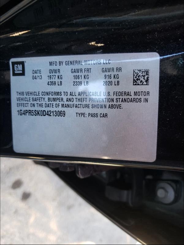 2013 BUICK VERANO CON 1G4PR5SK0D4213069