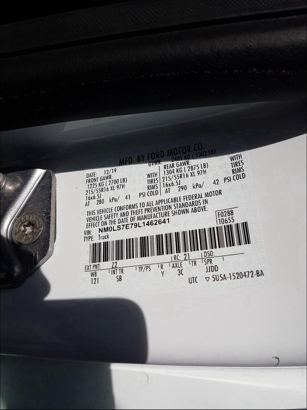 2020 FORD TRANSIT CO NM0LS7E79L1462641
