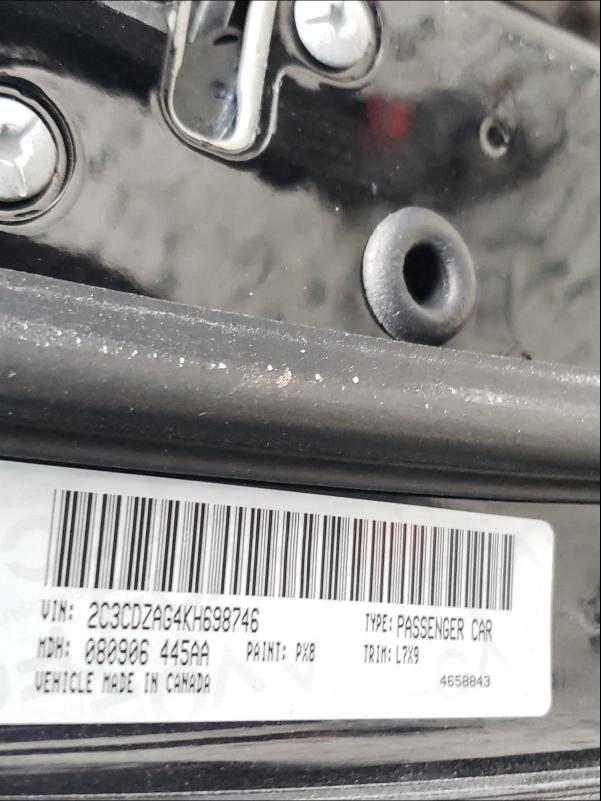 2C3CDZAG4KH698746 2019 Dodge Challenger 3.6L