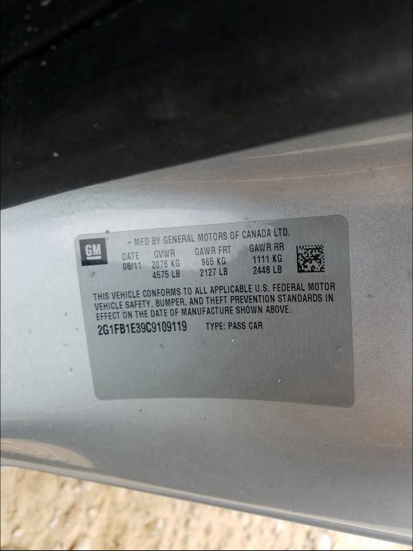 2012 CHEVROLET CAMARO LT 2G1FB1E39C9109119