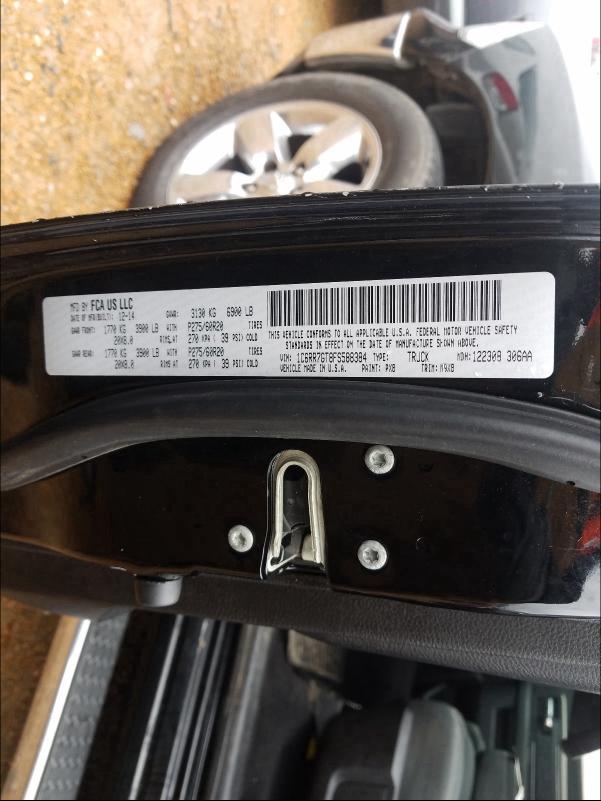 2015 RAM 1500 SLT 1C6RR7GT8FS588384