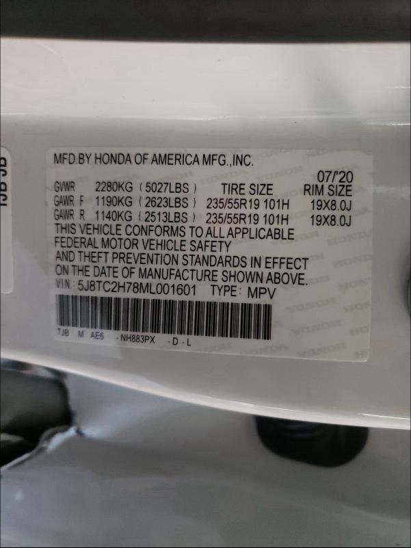 2021 ACURA RDX ADVANC 5J8TC2H78ML001601