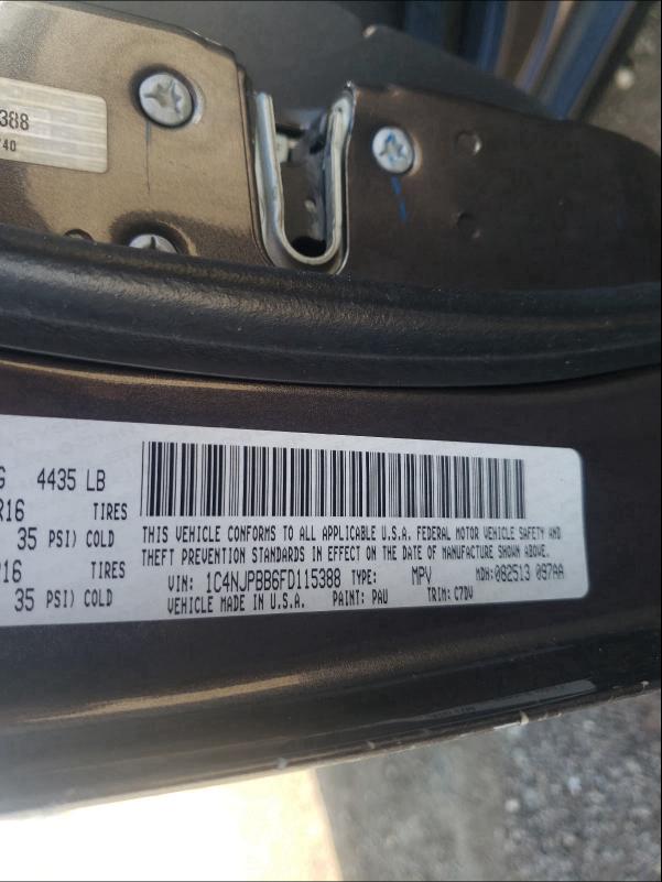 2015 JEEP PATRIOT SP - 1C4NJPBB6FD115388