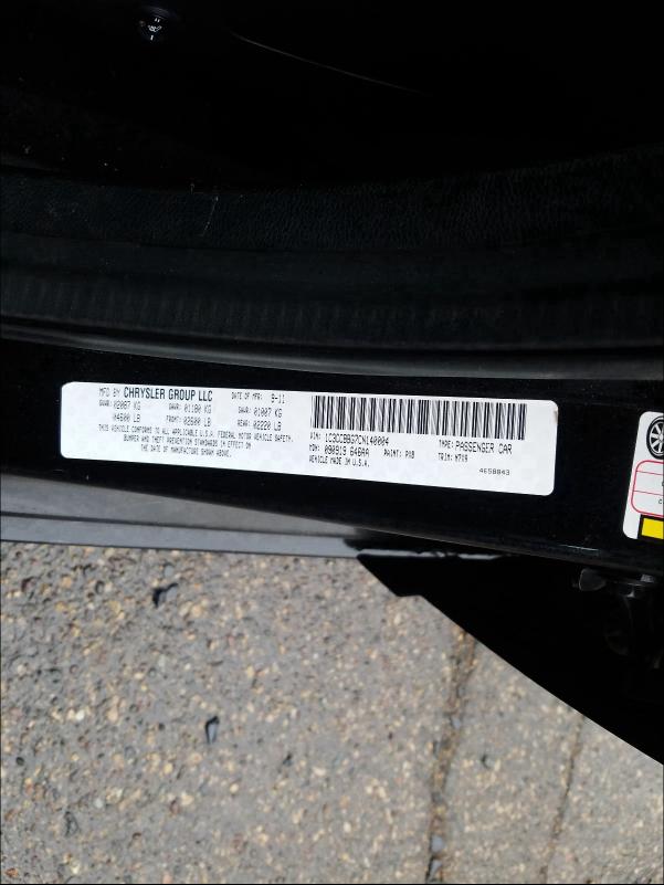 2012 CHRYSLER 200 TOURIN 1C3CCBBG7CN140004