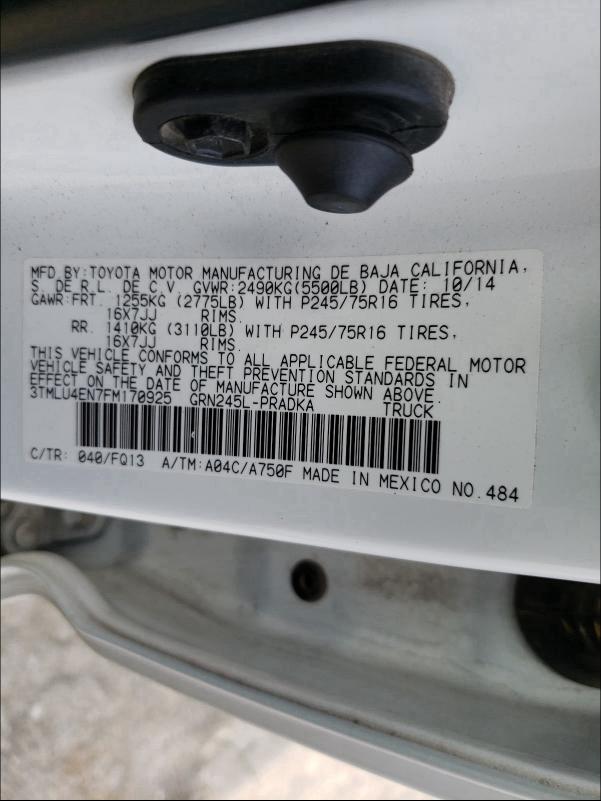 2015 TOYOTA TACOMA DOU 3TMLU4EN7FM170925