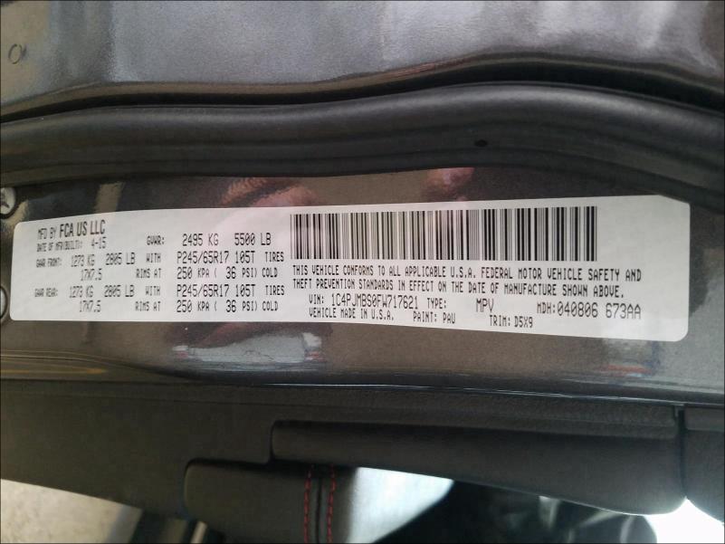 2015 JEEP CHEROKEE T 1C4PJMBS0FW717621