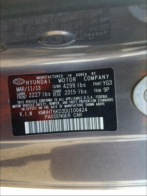 2013 HYUNDAI GENESIS CO KMHHT6KD3DU100424