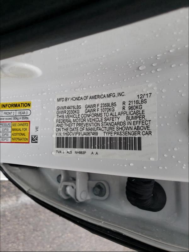 2018 HONDA ACCORD TOU 1HGCV1F91JA067469