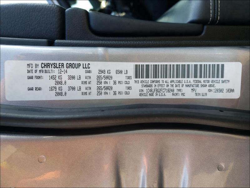 2015 JEEP GRAND CHER 1C4RJFBG2FC718240