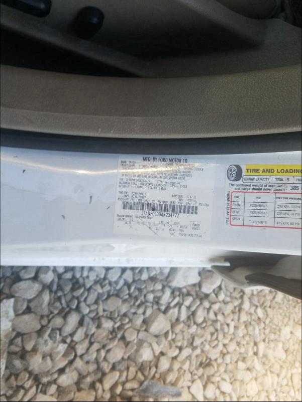 2010 FORD FUSION HYB 3FADP0L30AR234777