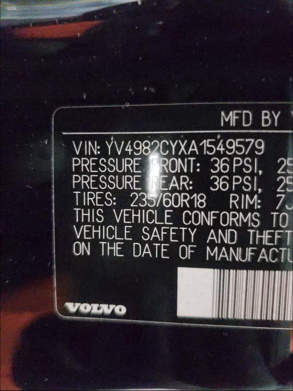 2010 VOLVO XC90 3.2 YV4982CYXA1549579