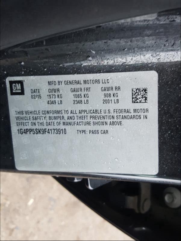 2015 BUICK VERANO 1G4PP5SK9F4173910