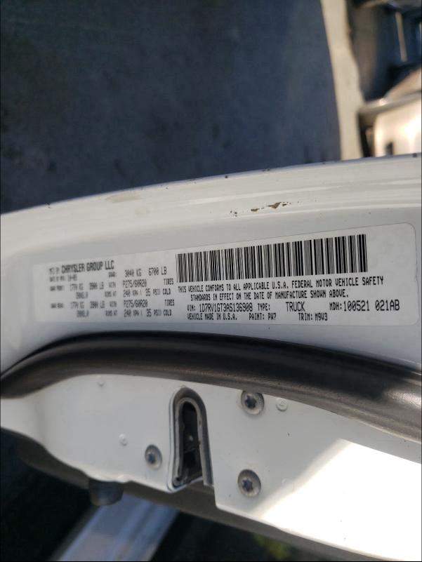 2010 DODGE RAM 1500 1D7RV1GT3AS136908