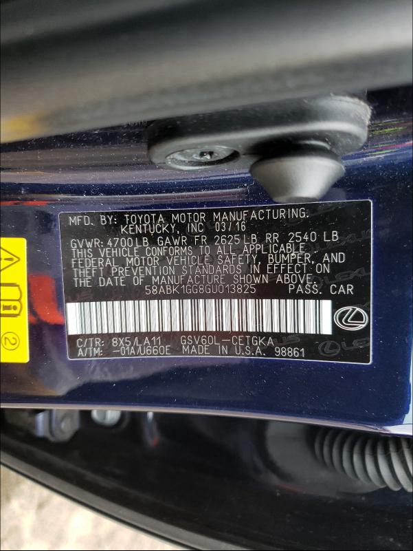 2016 LEXUS ES 350 58ABK1GG8GU013825