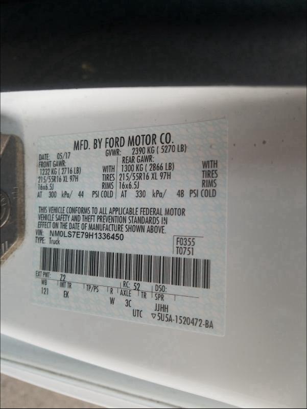 2017 FORD TRANSIT CO NM0LS7E79H1336450