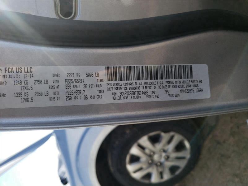 2015 DODGE JOURNEY SE 3C4PDCAB8FT614486