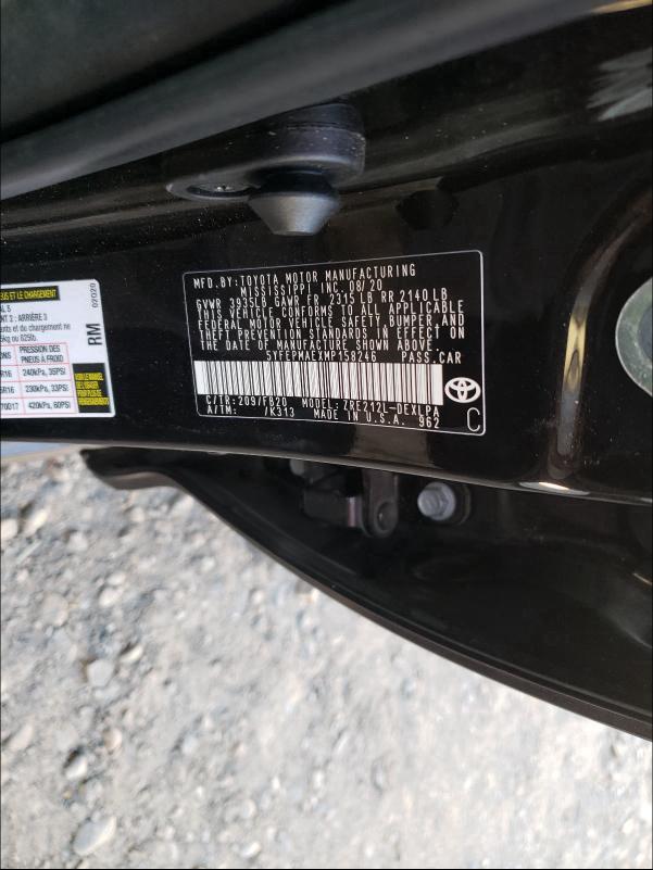 2021 TOYOTA COROLLA LE - 5YFEPMAEXMP158246