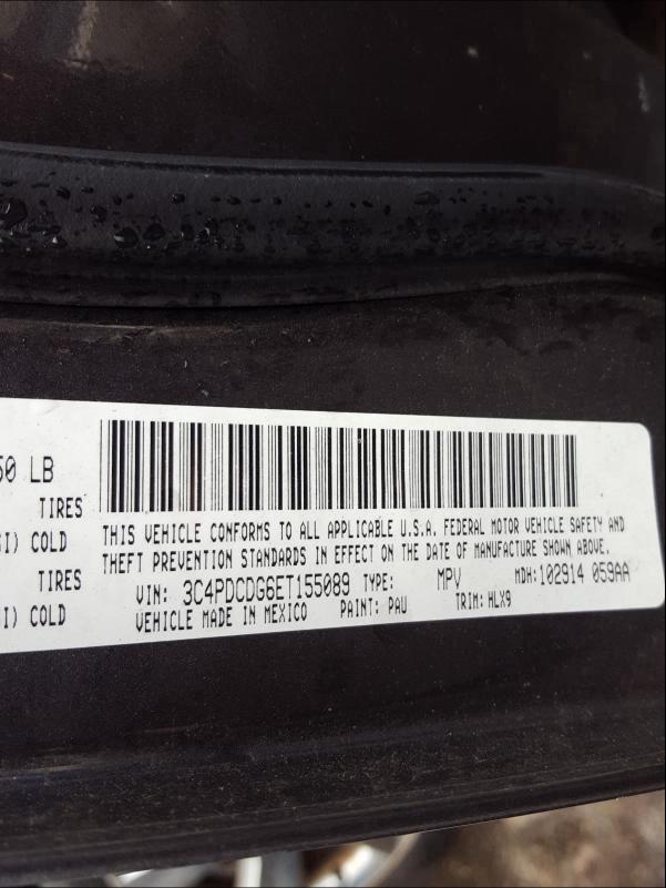 2014 DODGE JOURNEY LI 3C4PDCDG6ET155089