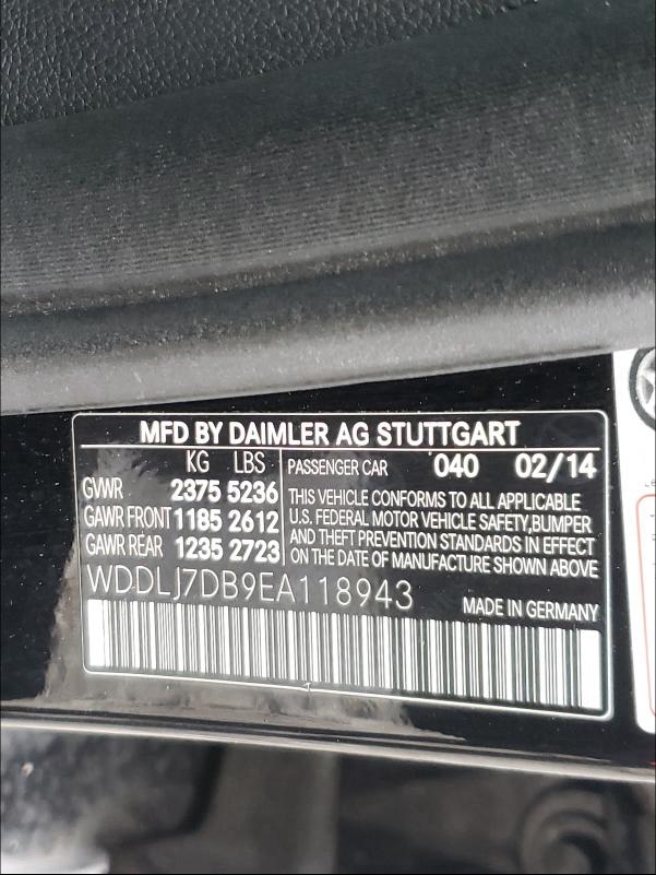 2014 MERCEDES-BENZ CLS 550 WDDLJ7DB9EA118943