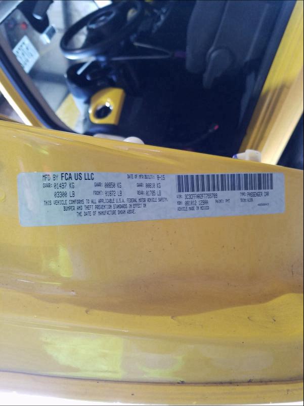 2015 FIAT 500 3C3CFFAR2FT755789