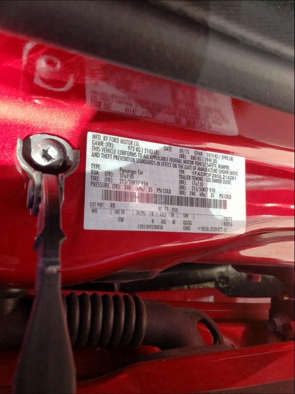 1FADP3F29GL214281 FORD FOCUS 2016